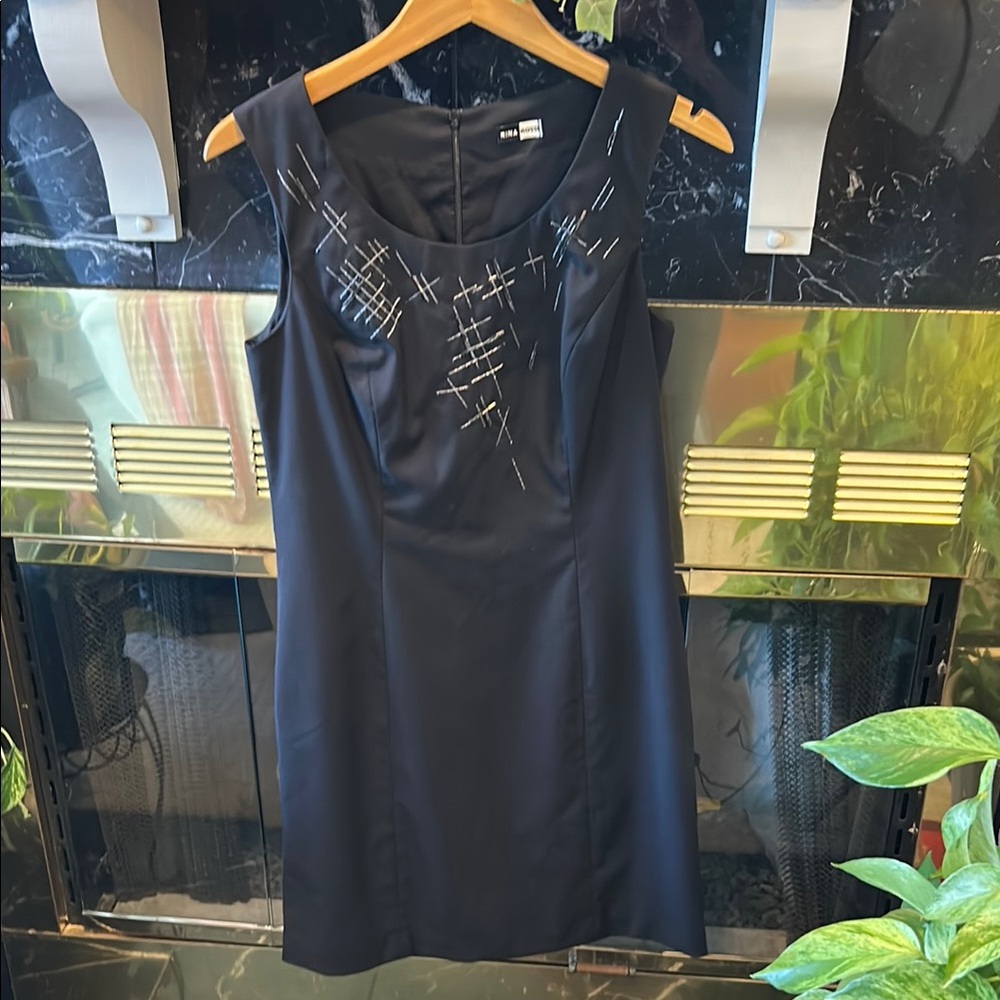 Rina Rossi Black and Silver Mini Dress